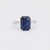 GIA 4.31 carat sapphire diamond platinum three stone ring