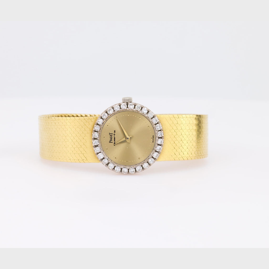 Timeless Piaget diamond 18k yellow gold watch Piaget