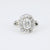 Antique GIA 2.60 Carat Old Mine Diamond 14K White Gold Cluster Ring