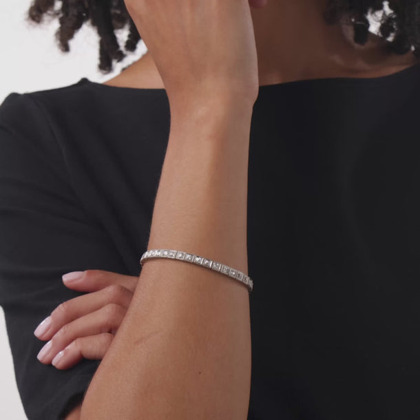 Art Deco 4.00 carat diamond platinum line bracelet