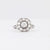 Art Deco French Diamond Platinum Cluster Ring