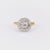 Edwardian Diamond 18K Yellow White Gold Target Ring