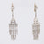 Art Deco inspired 6 carat total weight diamond platinum chandelier earrings