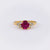 Vintage French Ruby Diamond 18K Yellow Gold Ring Jack Weir & Sons