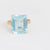 Retro 7.40 carat aquamarine 18k yellow gold solitaire ring Jack Weir & Sons