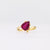 Vintage 1.8 Carat Pear Shape Tourmaline 18K Yellow Gold Engagement Ring Rings Jack Weir & Sons