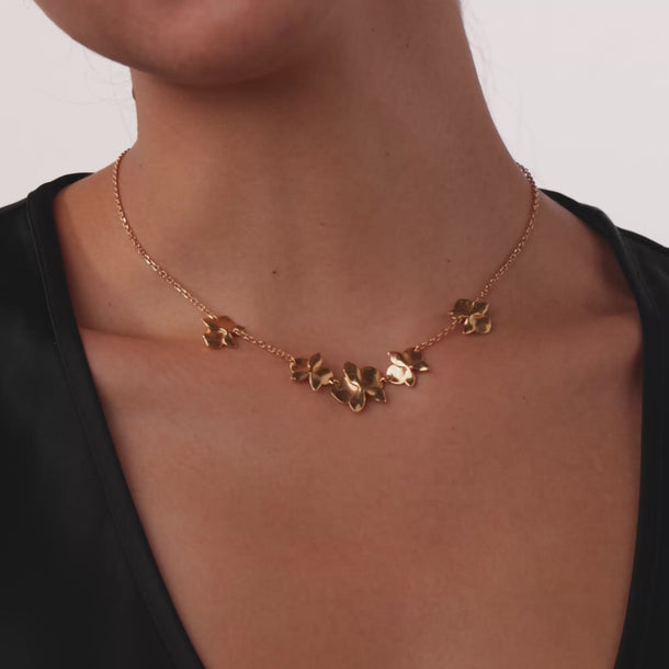 Cartier Swiss vintage diamond 18k yellow gold " Caresse D'orchidées " necklace