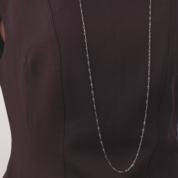 Vintage 6.00 carat sapphire by the yard platinum necklace