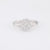 Vintage French Diamond 18K White Gold Cluster Ring