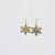 Vintage 2.50 carat tourmaline 18k matte yellow gold flower earrings