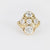 Antique GIA 3.40 carat total weight diamond 14k yellow gold five stone ring Jack Weir & Sons