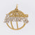 Modern Diamond 14K Yellow and White Gold Lakers Pendant