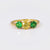 Victorian Yellow Sapphire Tsavorite 18K Yellow Gold Three Stone Ring