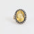 Georgian 8.40 carat citrine diamond 18k yellow gold silver cluster ring Jack Weir & Sons