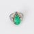 Vintage GIA 6.20 carat Colombian emerald diamond platinum ring