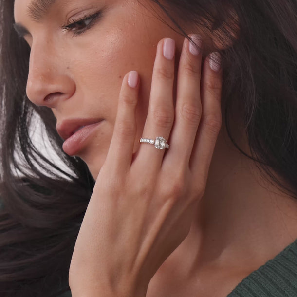 GIA 1.65 carat cushion cut diamond 18k yellow gold and platinum engagement ring Rings Jack Weir & Sons