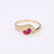 Vintage Ruby Diamond 14K Yellow Gold Swirl Ring
