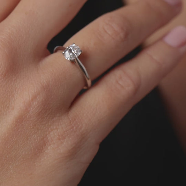 Art Deco GIA 1.06 carat old mine cut diamond platinum solitare engagement ring Rings Jack Weir & Sons