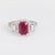 French GIA 2.50 carat Burma ruby diamond 18k white gold ring Jack Weir & Sons