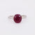 Confident GIA 3.7 carat oval cut ruby diamond 18k white gold ring Jack Weir & Sons