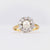 Edwardian Pearl Diamond 18K Yellow Gold Cluster Ring