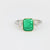 Vintage emerald diamond platinum and 18k yellow gold ring Jack Weir & Sons