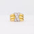 Vintage French Diamond 18K Yellow and White Gold X Ring