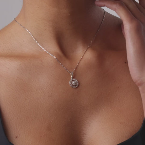 Edwardian diamond two tone pendant necklace Necklaces Jack Weir & Sons