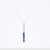 Art Deco Old Mine Cut Diamond Sapphire Platinum Necklace