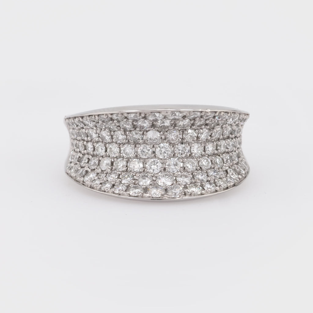 Modern 2.28 carat total weight diamond platinum cocktail ring Jack Weir & Sons