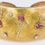 Mid-Century Ruby Diamond 18K Yellow Gold Cuff Bangle Bracelet Bracelets Jack Weir & Sons