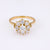 Vintage French Diamond 18K Yellow Gold Cluster Ring