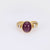 Vintage 5 carat cabochon ruby diamond 18k yellow gold ring Jack Weir & Sons