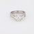 Contemporary diamond platinum engagement double band ring