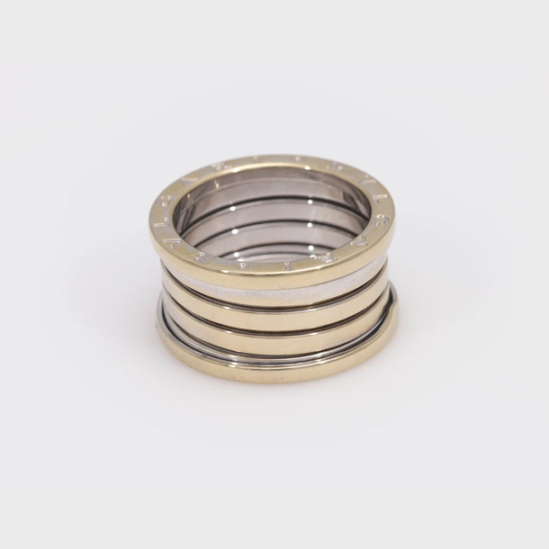 Bvlgari 18k white gold 5 band B0 ring Bvlgari