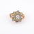 Victorian Old Mine Cut Diamond 18K Yellow Gold Cluster Ring