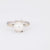 Vintage French Pearl Diamond 18K White Gold Solitaire Ring