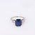 Mid Century GIA 4.02 carat sapphire diamond platinum ring