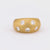 Vintage .98 carat total weight diamond 18k yellow gold brushed band