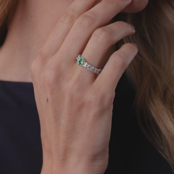 Lugano GIA Brazilian Paraiba tourmaline diamond 18k white gold wedding band Rings Lugano