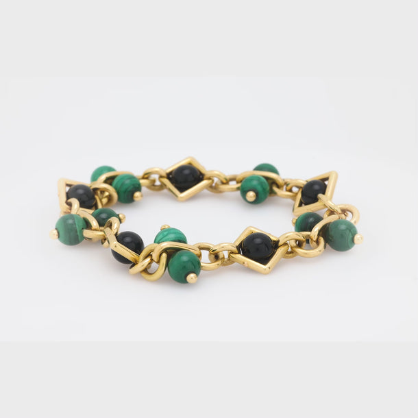 Chaumet malachite onyx 18k yellow gold bracelet Chaumet