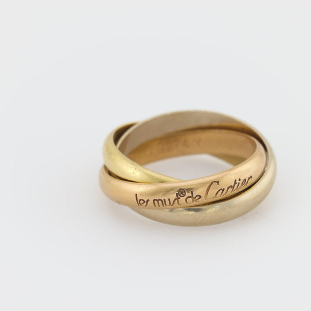 Vintage Cartier French 18k gold trinity ring Cartier