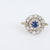 Antique sapphire diamond 18k yellow gold cluster ring Jack Weir & Sons