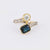 Vintage Sapphire Diamond 18K Yellow Gold Bypass Ring