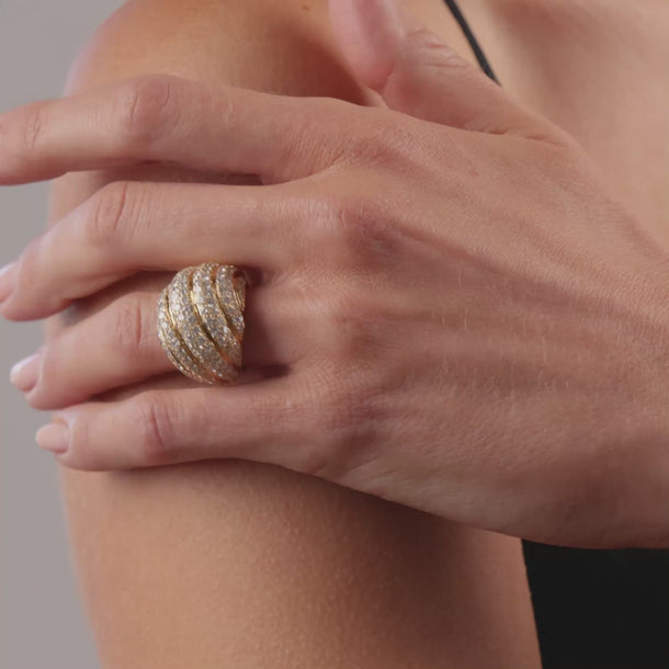 Cartier 5.00 carat diamond 18k yellow gold Bombé ring Rings Cartier