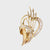 Diamond Heart & Arrows Gold Brooch