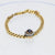 Antique sapphire diamond 14k yellow gold chain bracelet