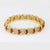 Vintage Meister Ruby Diamond 18K Yellow White Gold Bracelet