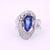 Modern 2.31 Carat Coffin Step Cut Tanzanite Diamond Platinum Cocktail Ring