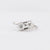 Mid Century French Old Mine Cut Diamond 18K White Gold Toi Et Moi Ring